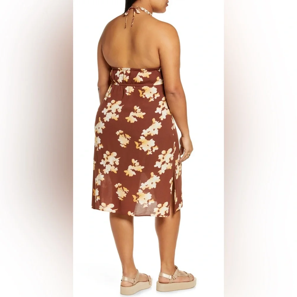 BP. Brown Halter Midi Dress Size 3x NWT - Picture 4 of 15